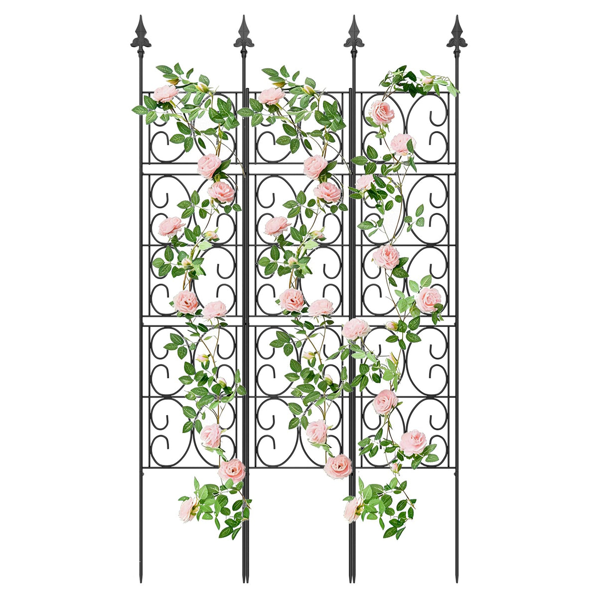 ArdeFentium 60in trellis assembly with sturdy welded frame for climbing plants.