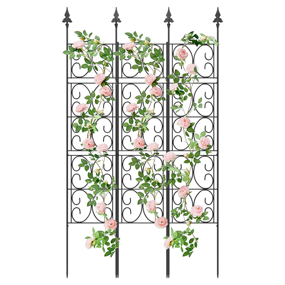 ArdeFentium 60in trellis assembly with sturdy welded frame for climbing plants.