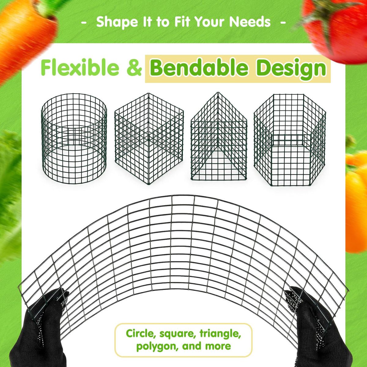Durable animal barrier blends into garden spaces and prevents plant damage.