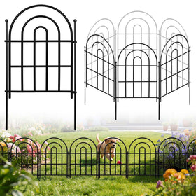ArdeFentium garden fence arch panel creates a stylish boundary protecting flower beds.