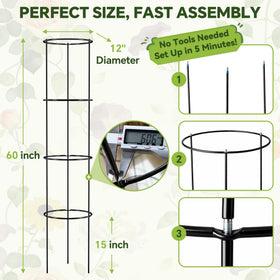 ArdeFentium heavy-duty 6mm steel cages withstand wind and heavy fruit.