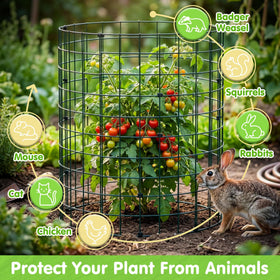 Indoor and outdoor plant cage by ArdeFentium protects vegetables and flowers.