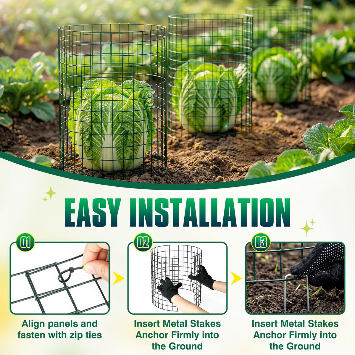 ArdeFentium rabbit-proof garden fence shields flowers and seedlings from wildlife.