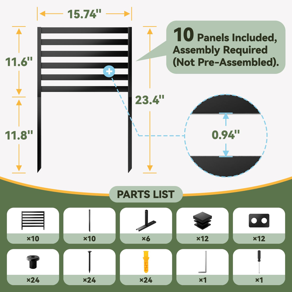 ArdeFentium T-base bracket for patio installation secures the screen without digging.