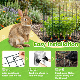 Protects raised beds, seedlings, and containers from rabbits and squirrels with ArdeFentium.