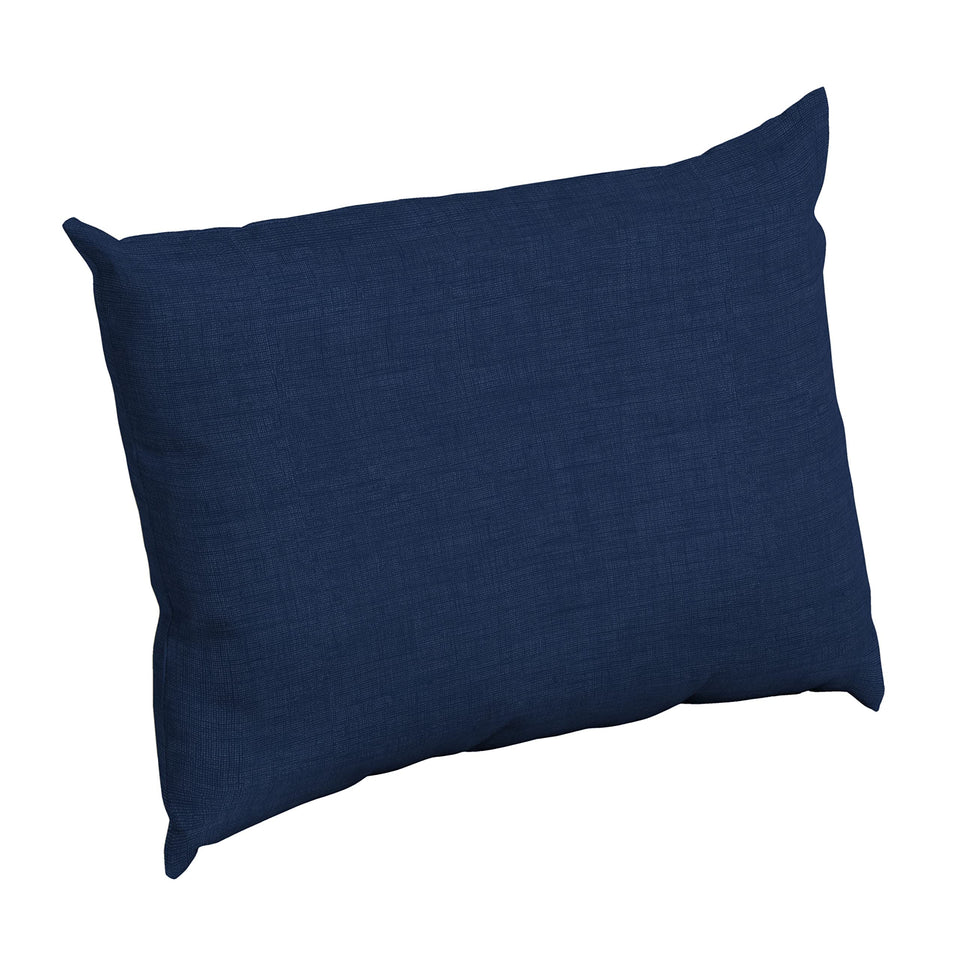 Arden Deep Seat Back Cushion in sapphire blue on a patio sofa for outdoor comfort