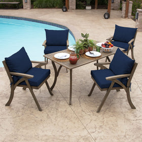 Arden cushion placed indoors and outdoors for versatile seating refresh