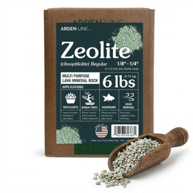 Arden Line Zeolite Regular 6lb bag with coarse granules for improved drainage in planters.