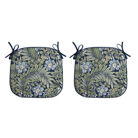 Arden Selections sapphire Morrison floral seat pad for outdoor patio comfort.