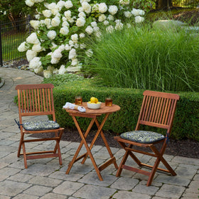 Arden seat pad sapphire Morrison floral provides fade-resistant, water-repellent seating.