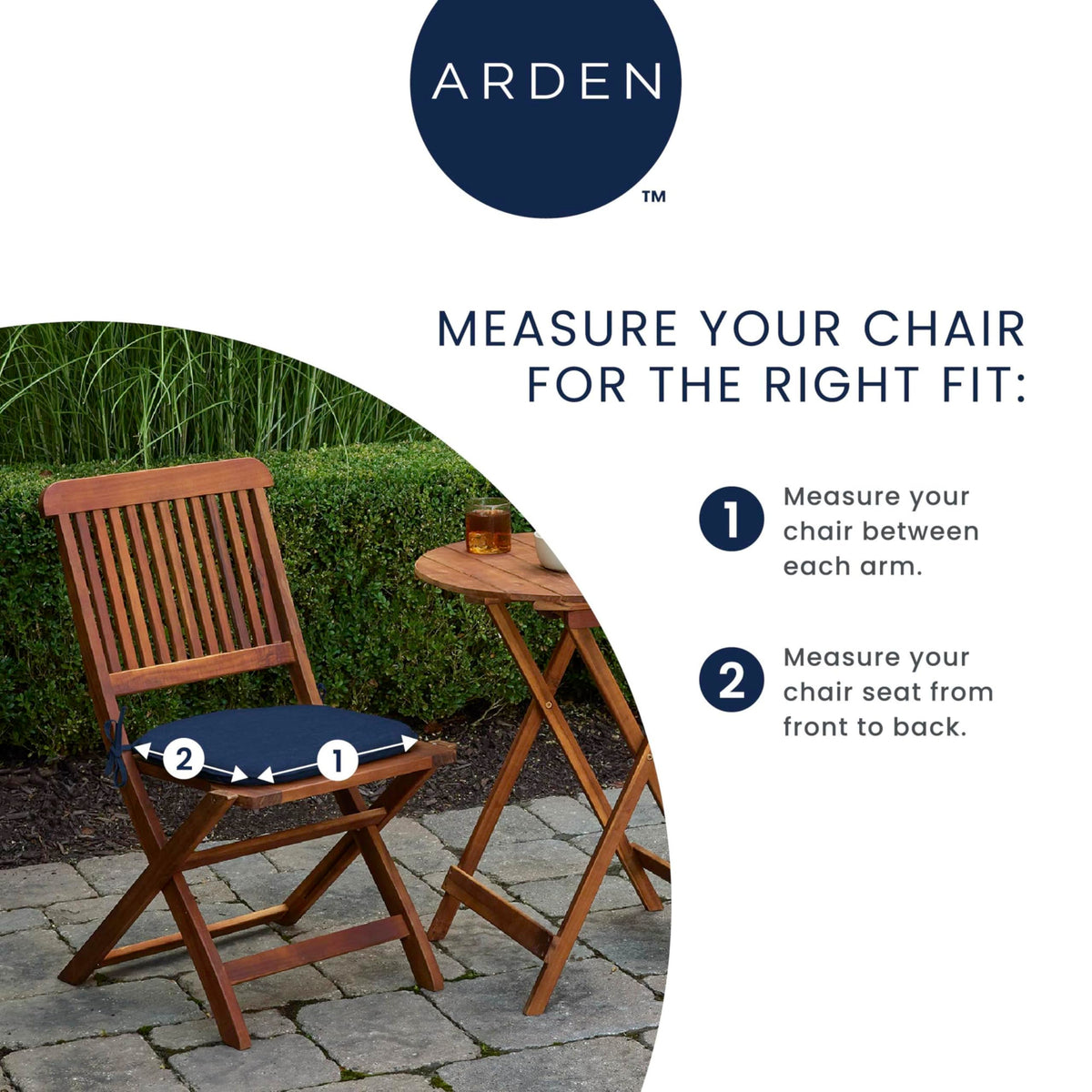 Sapphire Morrison floral seat pad by Arden Selections fits standard chairs.