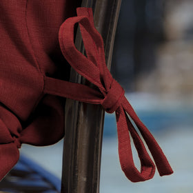 Arden Selections cushion fits most dining and bistro chairs, enhancing versatility.