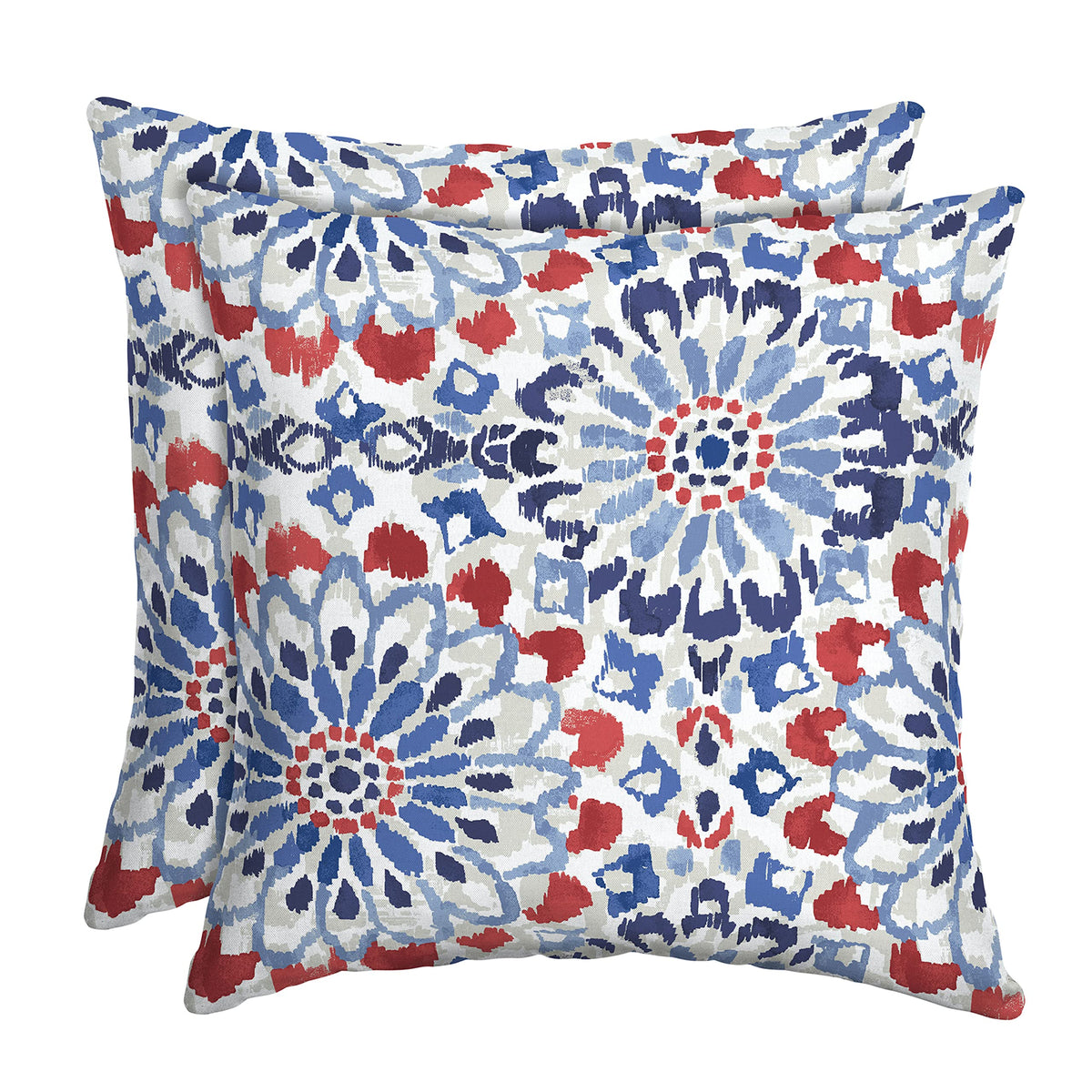Arden Selections outdoor toss pillow 2-pack Clark Blue brightens patios.