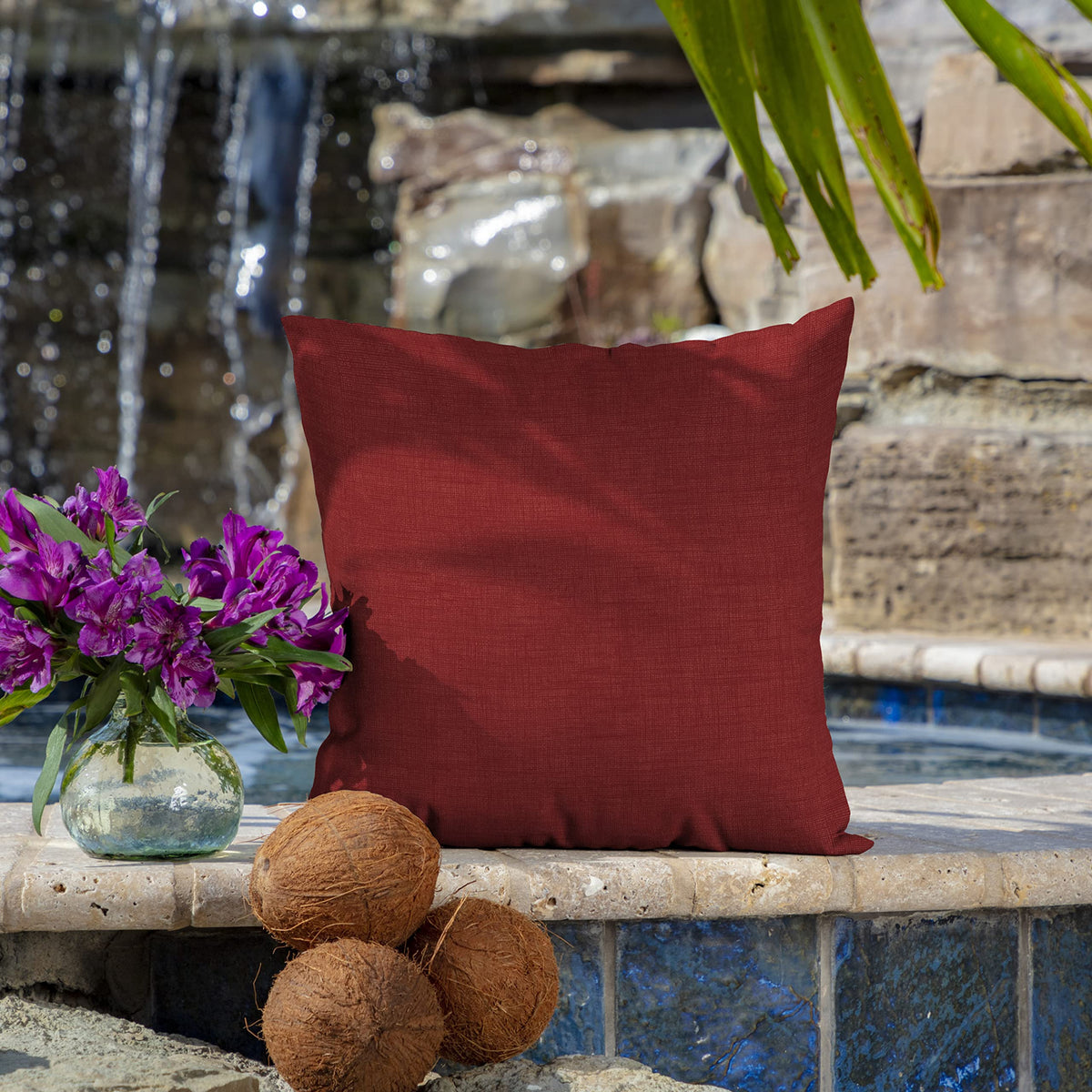 Arden Selections outdoor toss pillow rain-proof fabric resists weathering