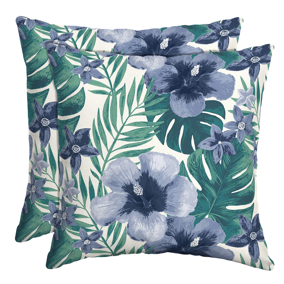 Arden Selections Salome Tropical outdoor toss pillow front view with fade-resistant color.