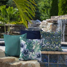Arden Selections Salome Tropical pillow with recycled plastic fill.