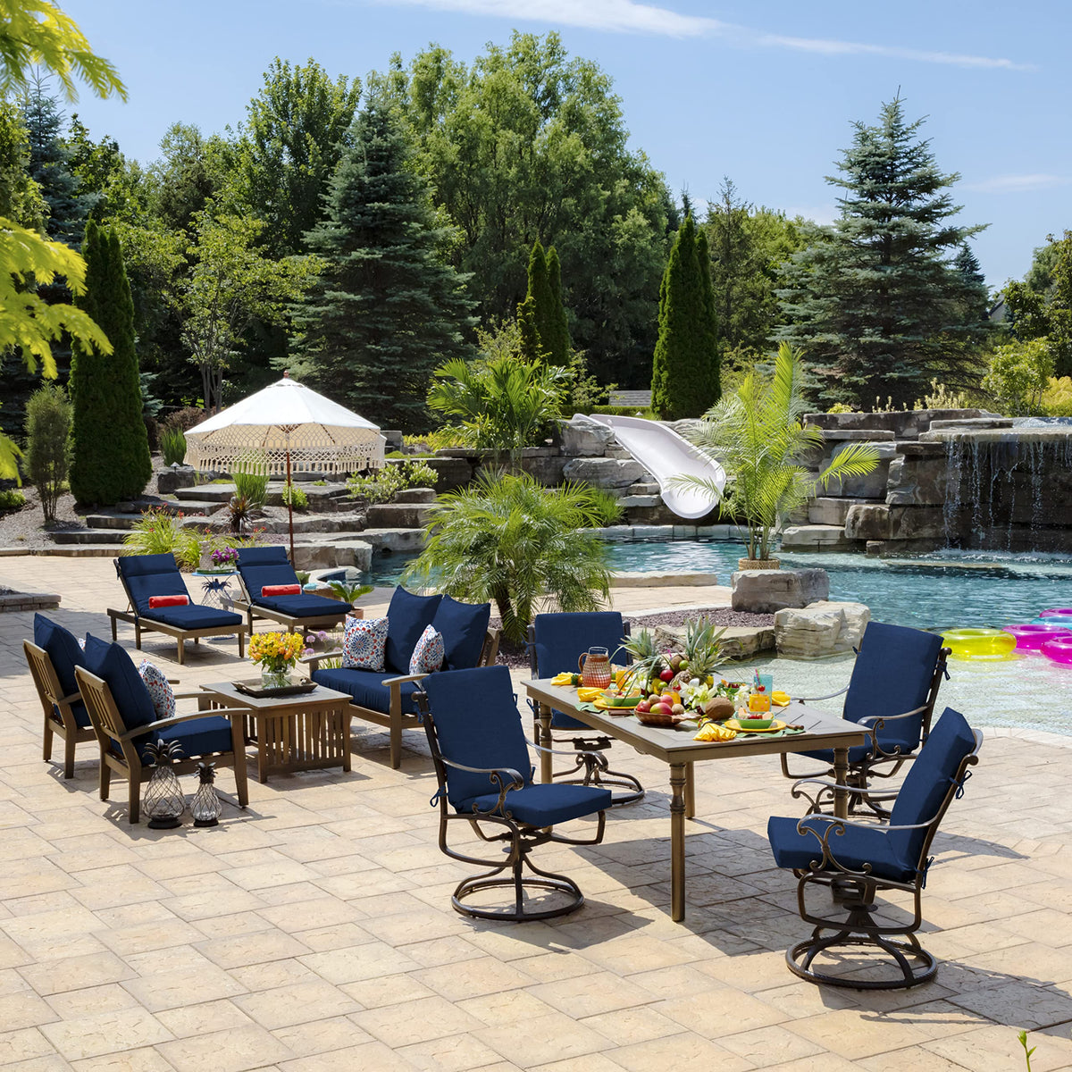 Arden Selections Sapphire Blue fabric with PFAS-free water and stain treatment