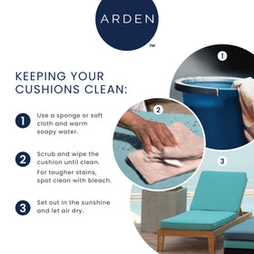 USA-made Arden Selections Sapphire Blue cushions with Michigan-designed pattern