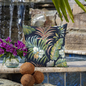 Simone Blue Tropical fabric close-up showing vibrant color and fade resistance