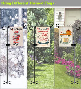 Ardier flag stand includes rubber stopper and Velcro clip for secure flag attachment.