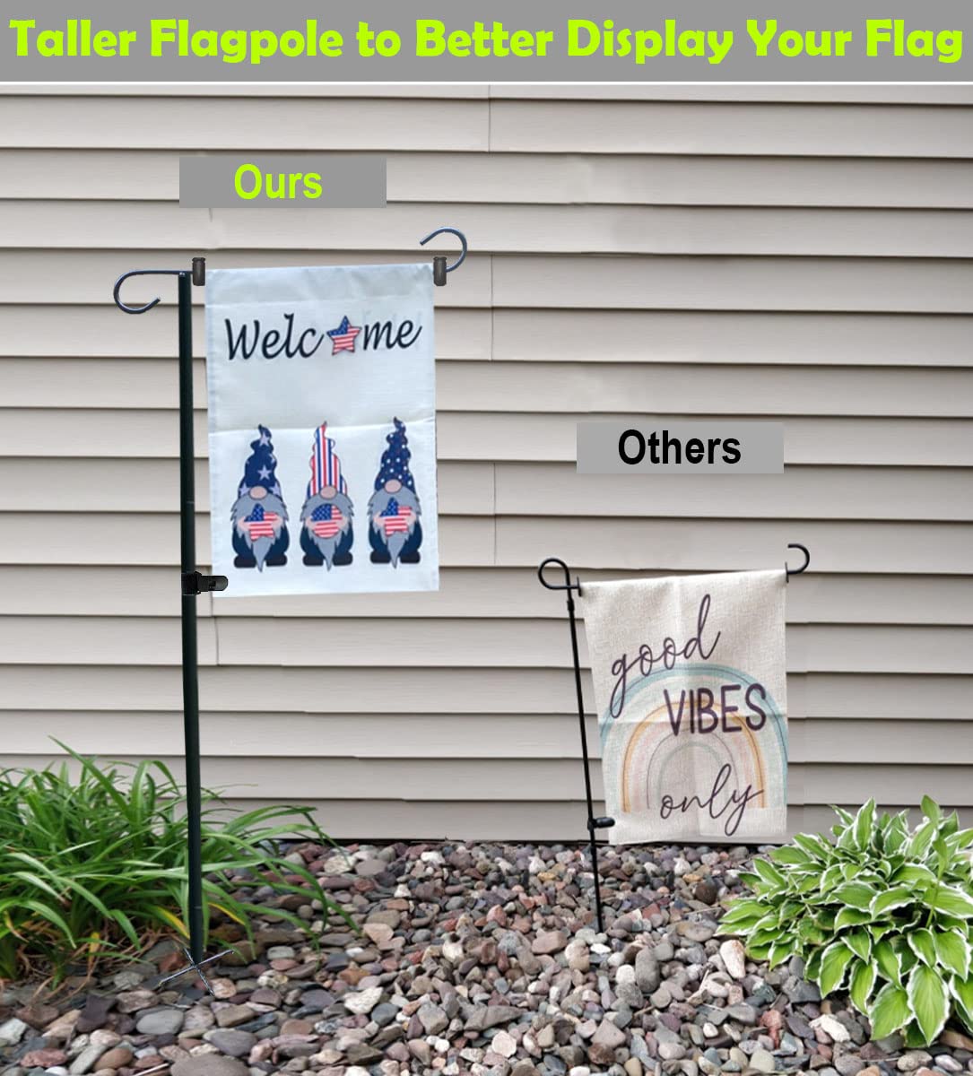 Ardier ground stake keeps the yard flag secure for seasonal displays.