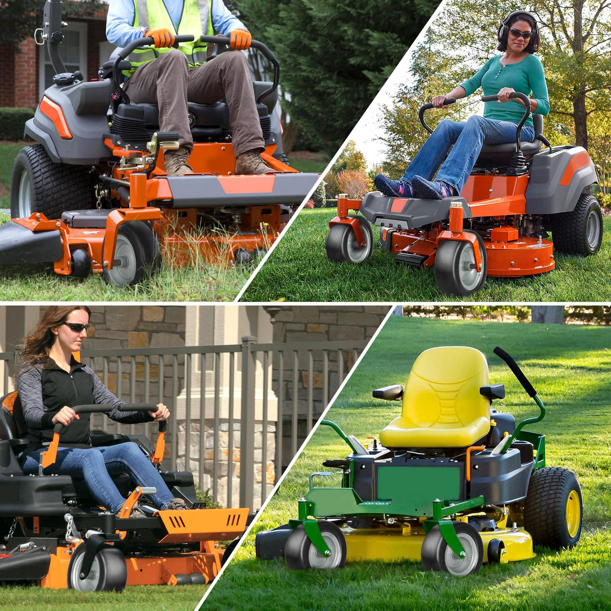 Aremae seamless tread protects your lawn during mowing sessions.