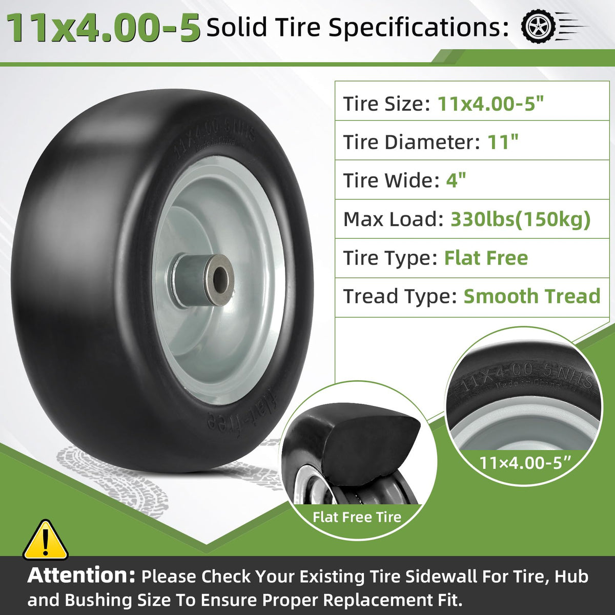 Aremae universal adapter kit shown with tire for easy installation.