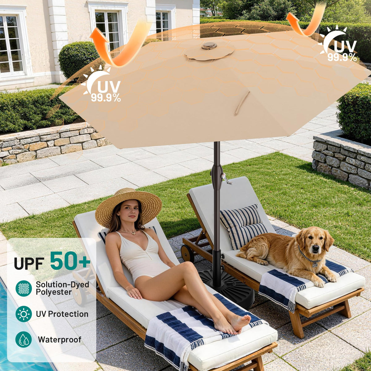 AreShark 6 sturdy ribs provide solid support and wind resistance