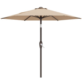 AreShark 7.5ft beige patio umbrella provides versatile shade for outdoor spaces