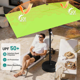 AreShark umbrella with eight ribs for strong breeze stability.