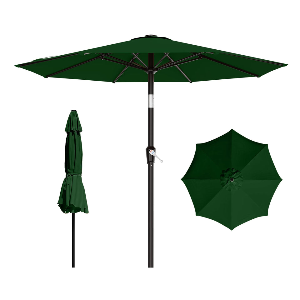 AreShark 9ft patio umbrella crank-tilt offers adjustable shade for outdoor dining.