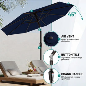 AreShark eight-ribs design boosts stability in breezy outdoor spaces.