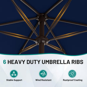 AreShark iron pole and six ribs deliver sturdy, durable support.