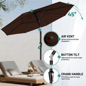 AreShark iron pole with powder coating provides durable support in outdoor spaces.