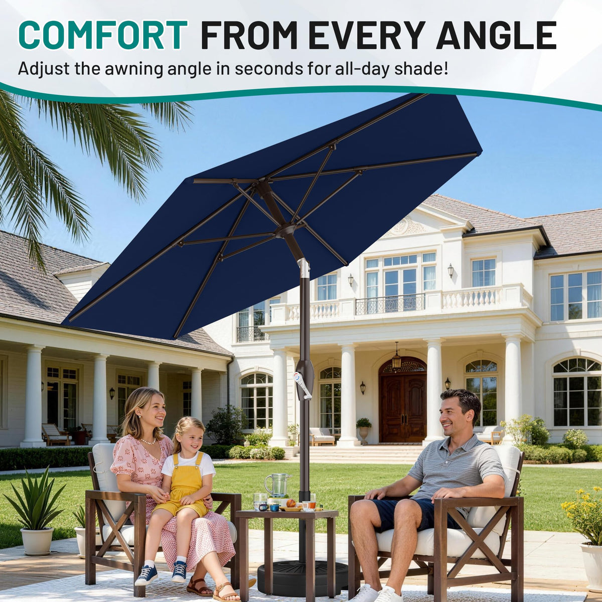 AreShark powder-coated frame resists weather for long-lasting outdoor use.