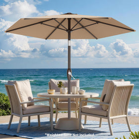 AreShark table umbrella complements decks, patios, and garden setups