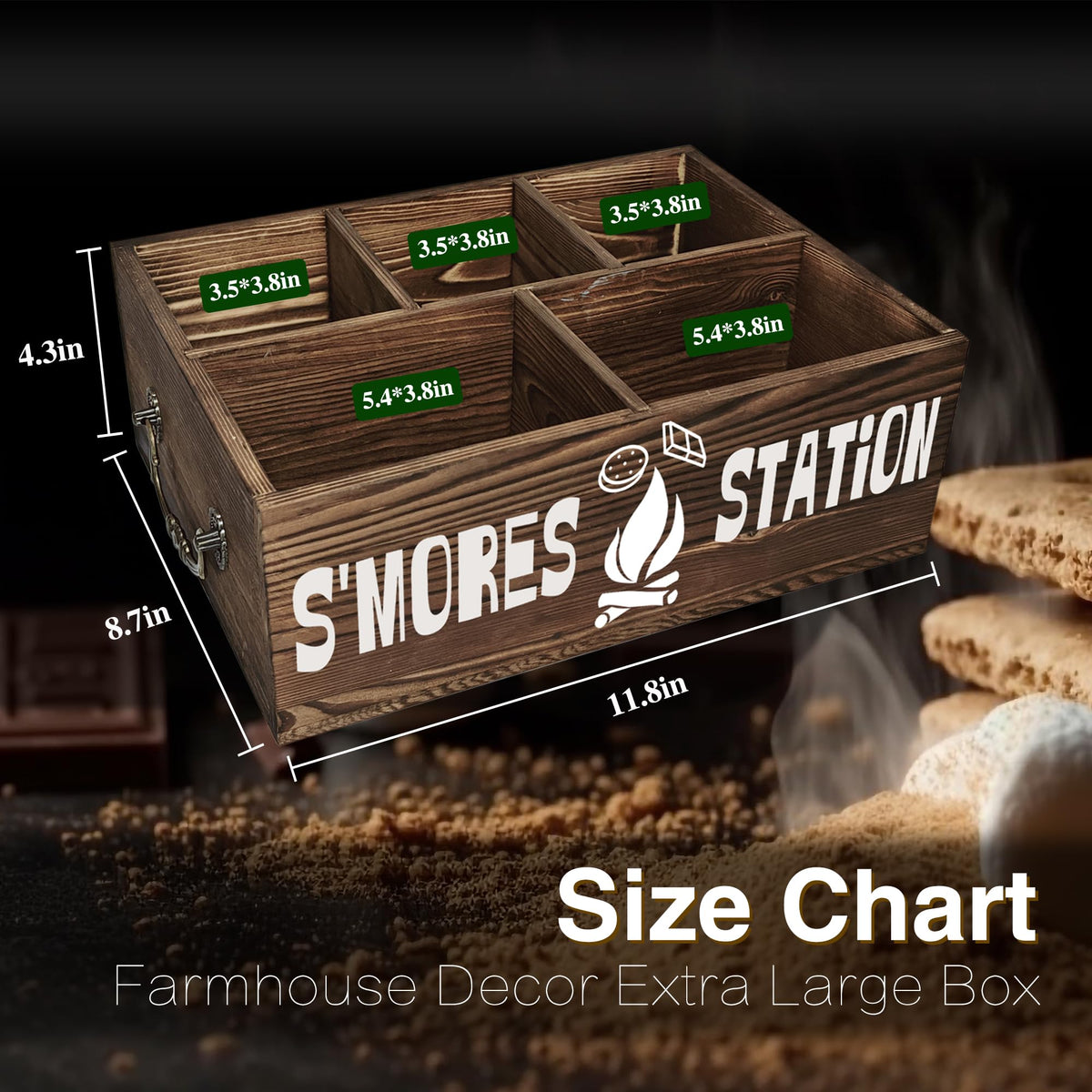 Arflo S'mores Station Natural Pine highlights wood quality and rustic charm.