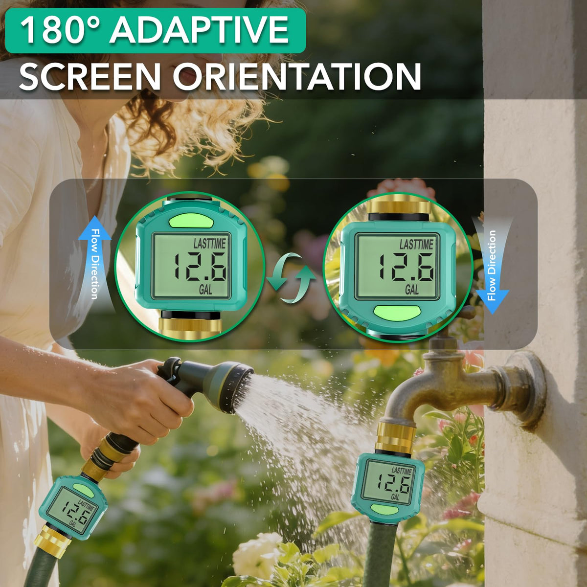 ARFSKY brass inlet ensures a durable, leak-resistant connection for garden hoses and RV hookups.