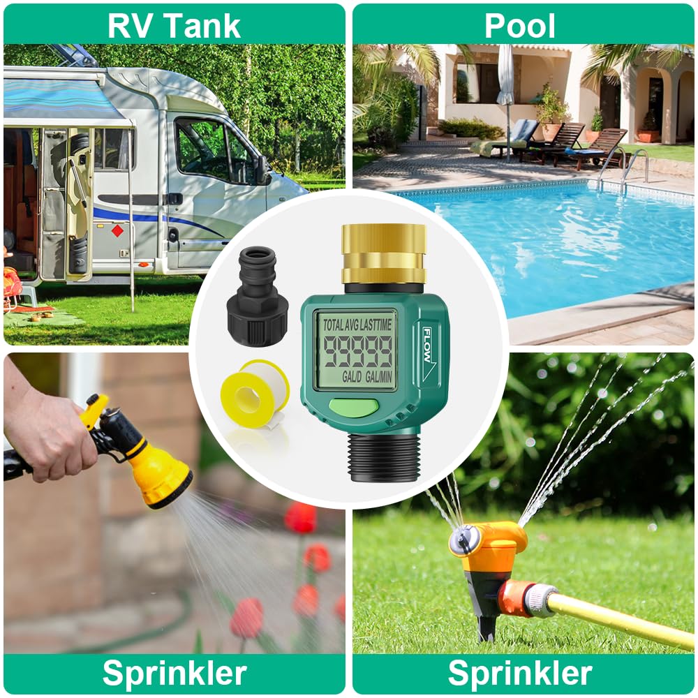 ARFSKY compact ABS body fits most hoses, sprinklers, and irrigation setups.