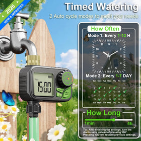 ARFSKY Sprinkler Timer with digital LCD display for easy scheduling