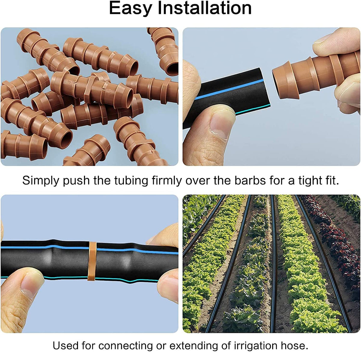 Arfun barbed ends for 1/2 inch tubing ensure secure, leak-free joins.