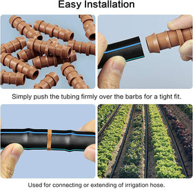 Arfun barbed ends for 1/2 inch tubing ensure secure, leak-free joins.