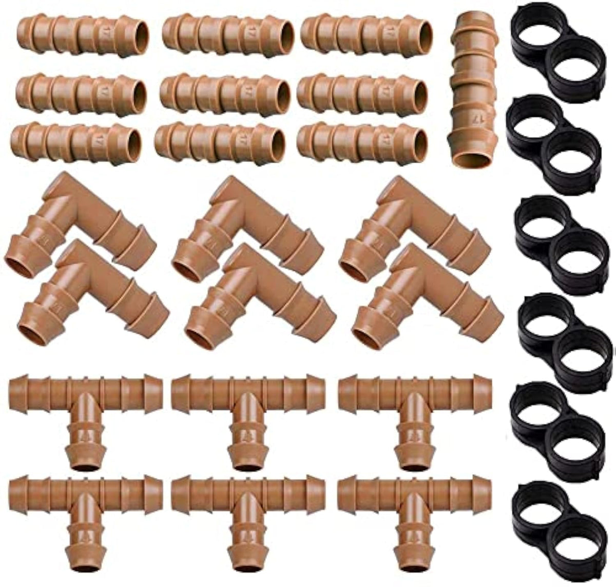 Arfun 28P couplings provide secure leak-free joins for 1/2 inch tubing in drip systems.