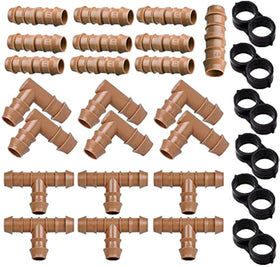 Arfun 28P couplings provide secure leak-free joins for 1/2 inch tubing in drip systems.