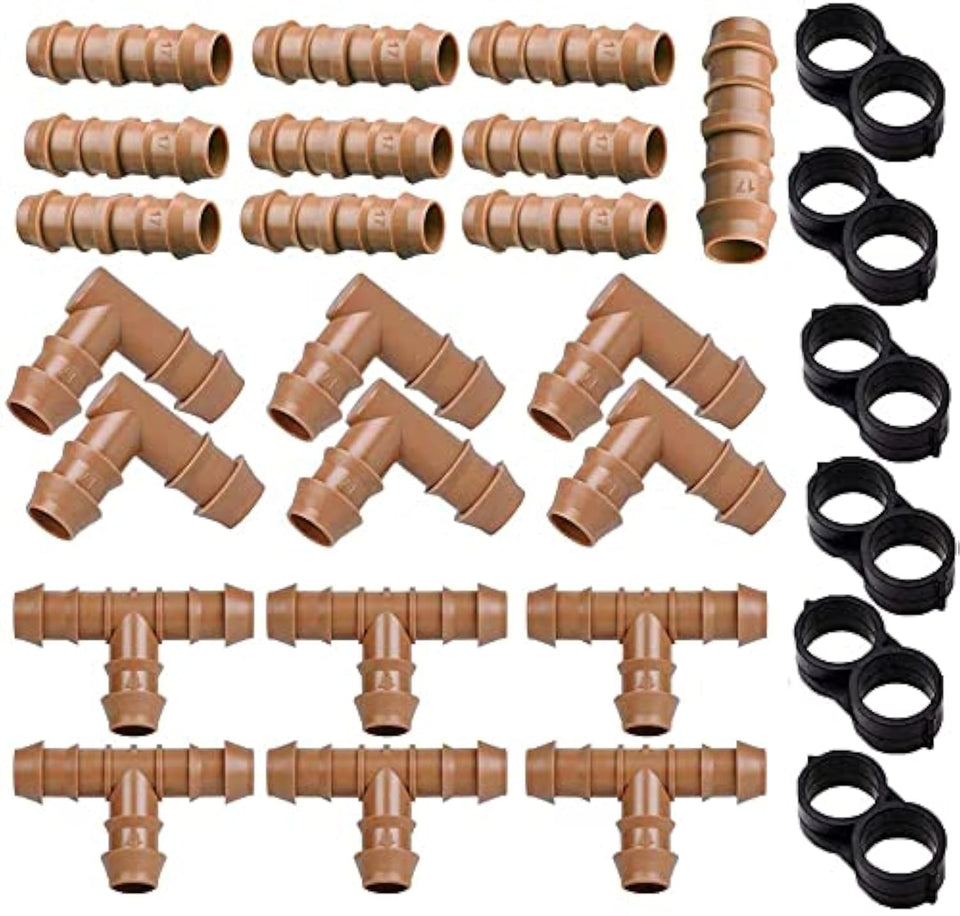 Arfun 28P couplings provide secure leak-free joins for 1/2 inch tubing in drip systems.