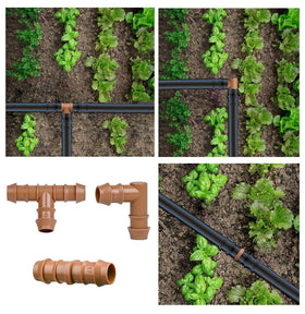 Arfun 1/2in drip connector kit provides versatile fittings for flexible layouts.