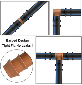 Arfun drip elbows for 1/2in tubing help navigate corners with reliable flow.