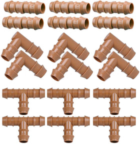 Arfun drip tees for 1/2in tubing provide secure, leak-free connections for garden irrigation.