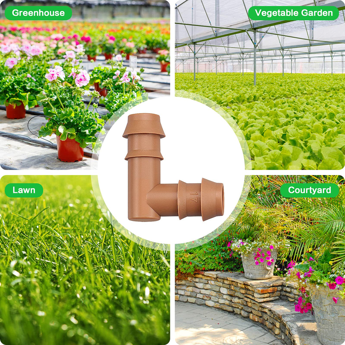 Arfun half-inch barbed elbow fits major brands for versatile setups