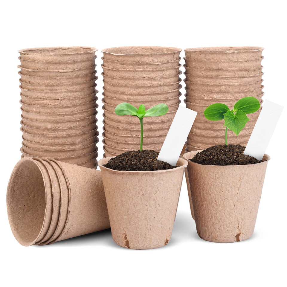 ARGCONNER peat pots 3.15-inch 40-pack for easy seed starting and transplant readiness.